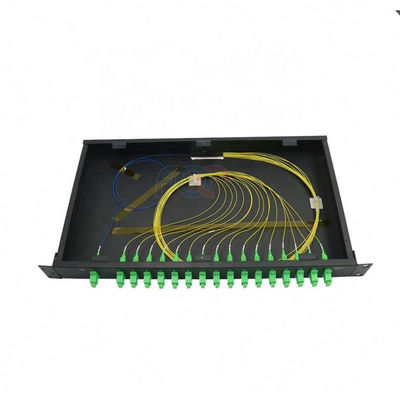 1x16 παθητικό ράφι θραυστών 1 PLC FTTH RU 19 το» τοποθετεί APC χαμηλό PDL Sc